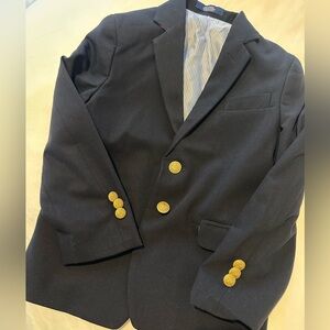 Izod Boys Navy Blazer with Brass Buttons